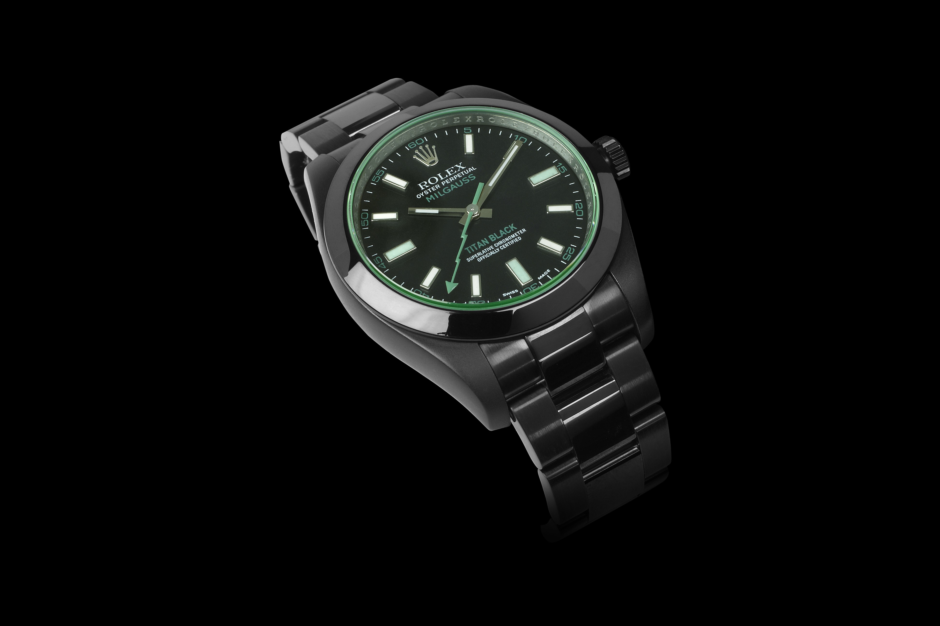 rolex oyster perpetual titan black