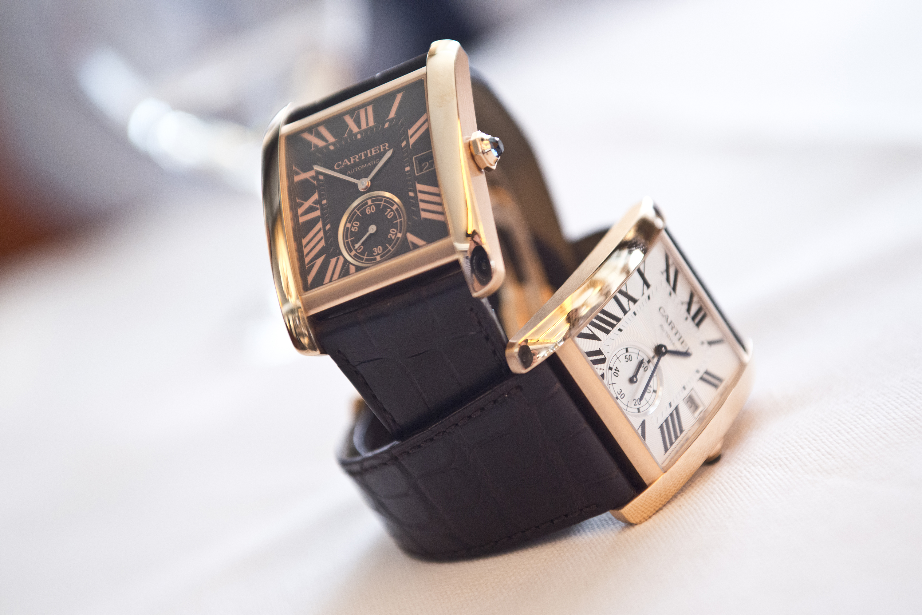 cartier tank mc rose gold