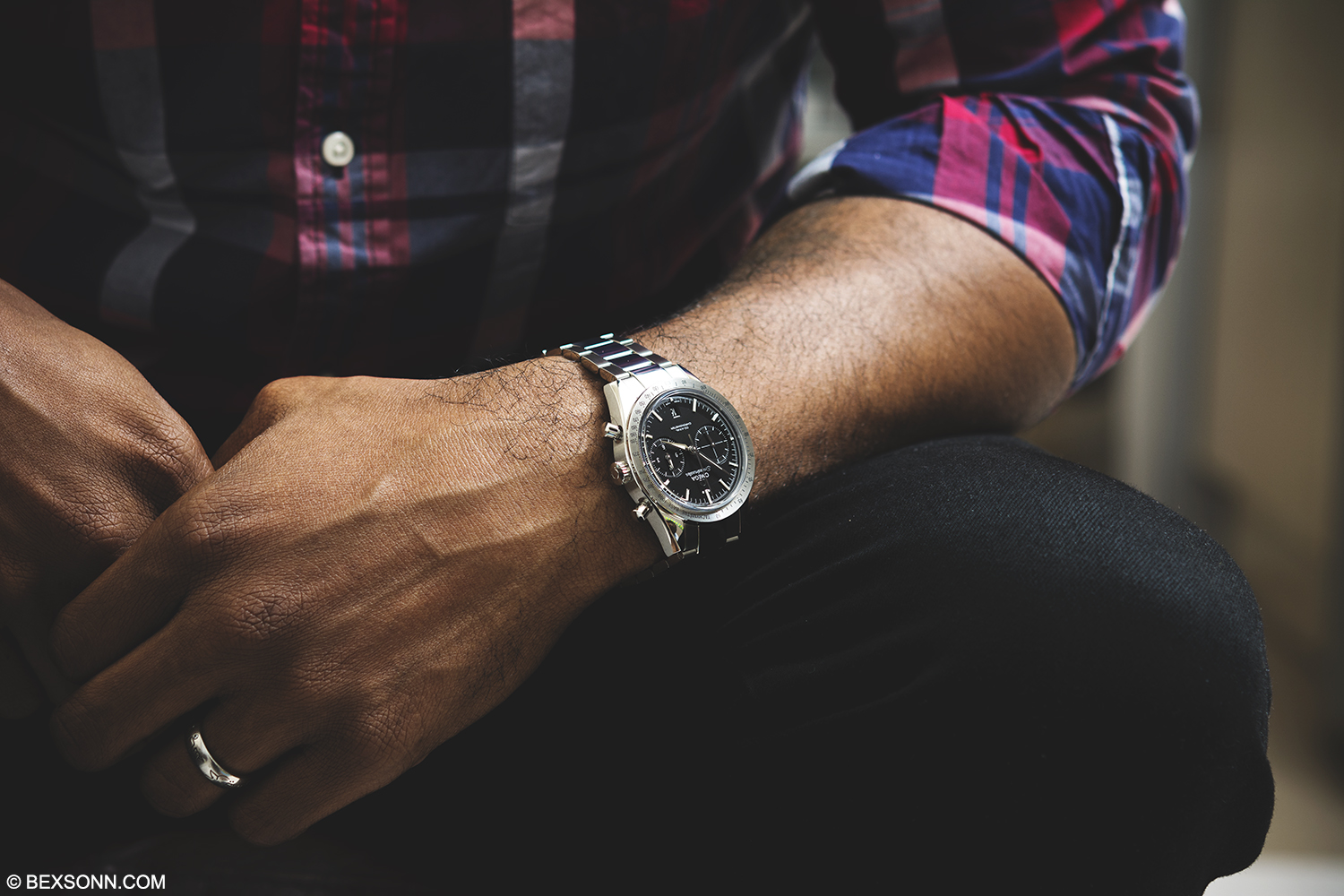 omega speedmaster 57 on wrist