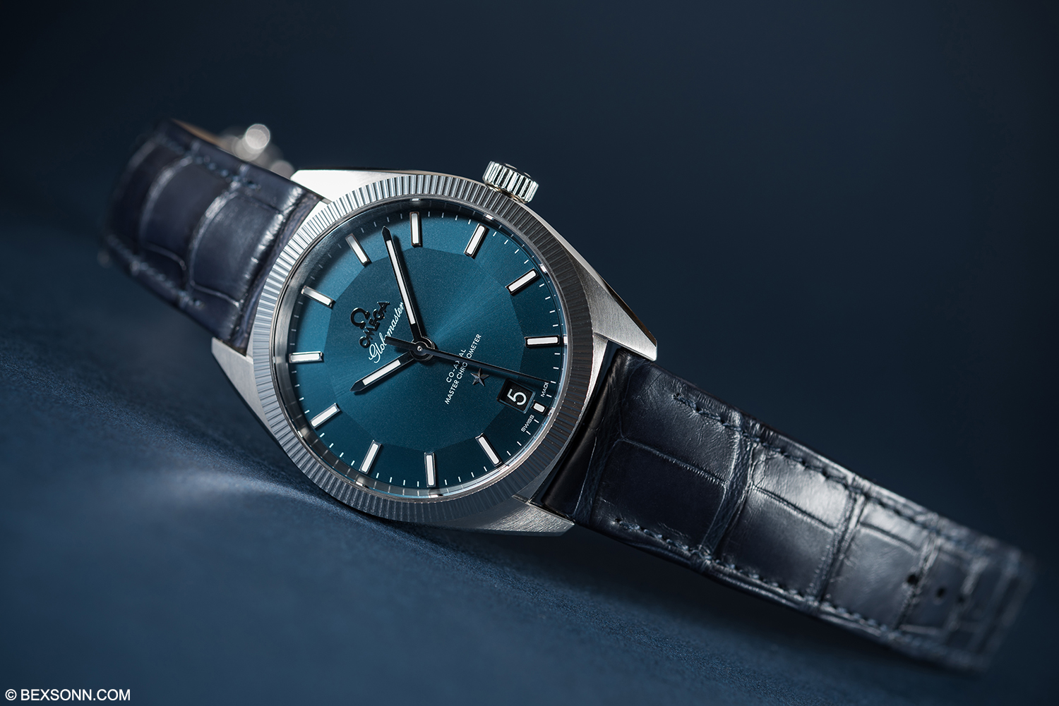 Omega globemaster blue shop
