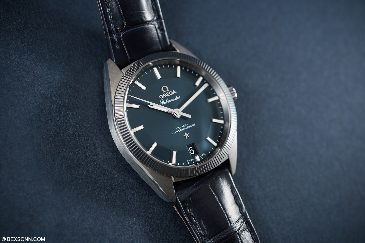 omega globemaster blue dial