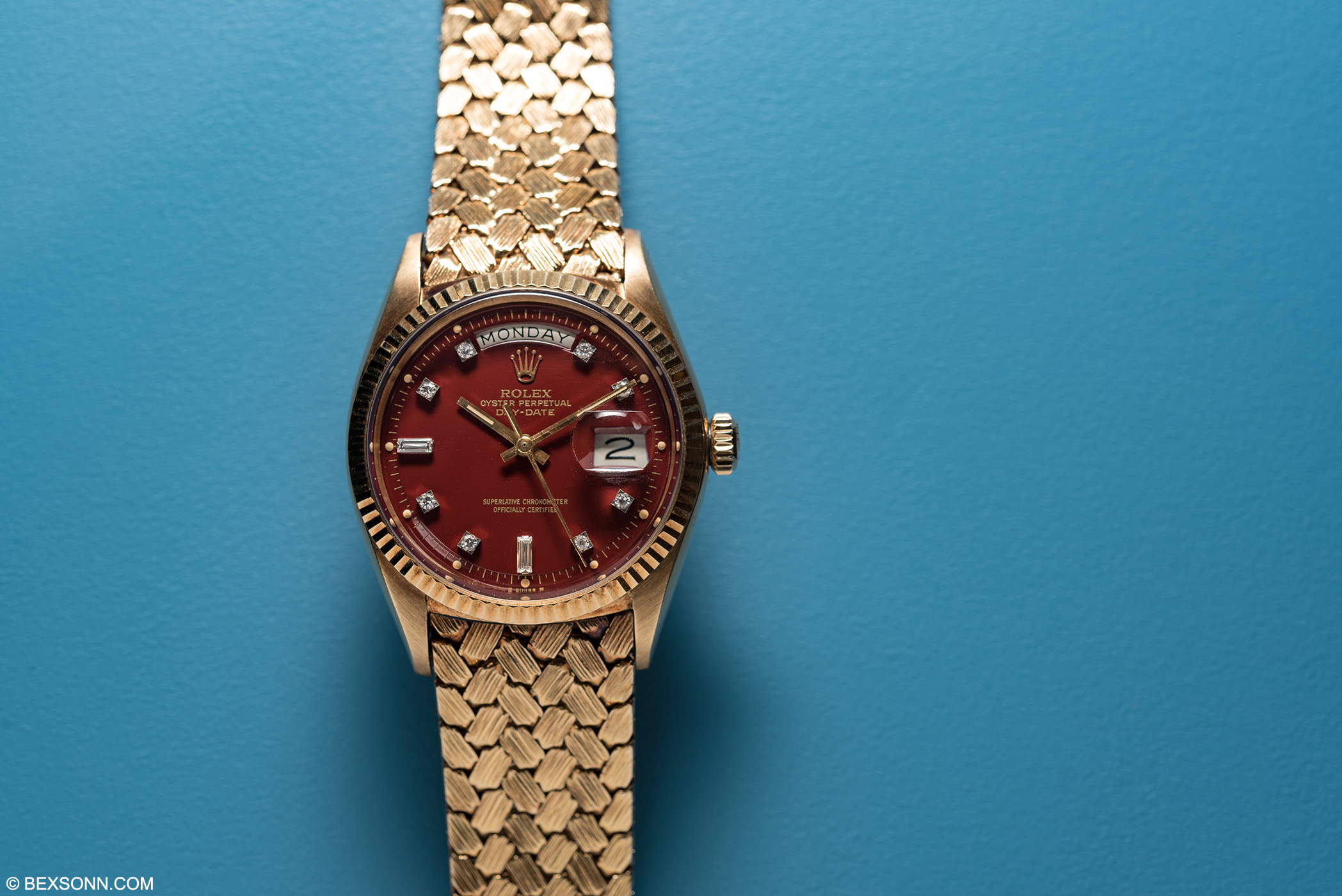 rolex burgundy dial