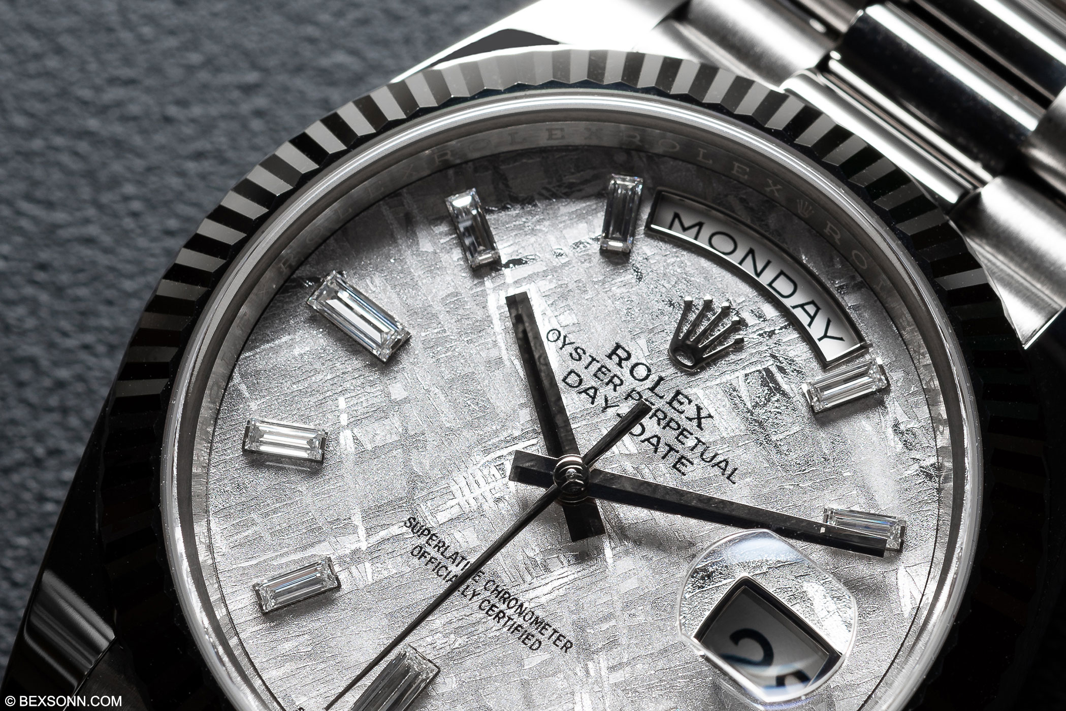 rolex president meteorite dial