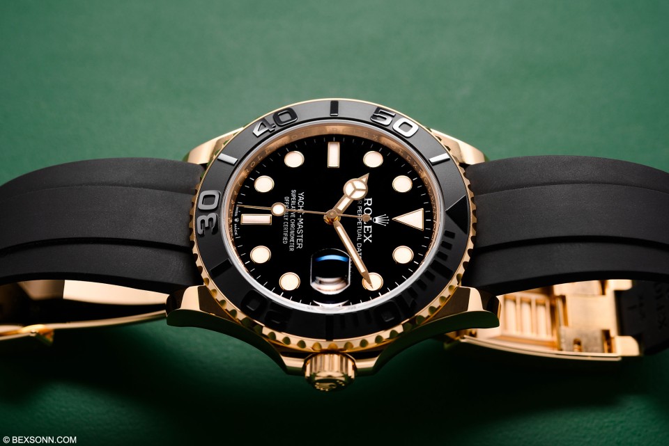 Rolex Yacht-Master 42 White Gold Black Dial & Matte Black Oysterflex